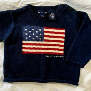 Ralph Lauren Baby Iconic Flag Sweater s/m 9-12 mo